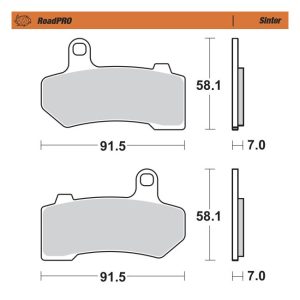 Moto-Master RoadPro Sintered Brake Pads