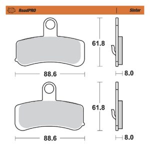 Moto-Master RoadPro Front Sintered Brake Pads