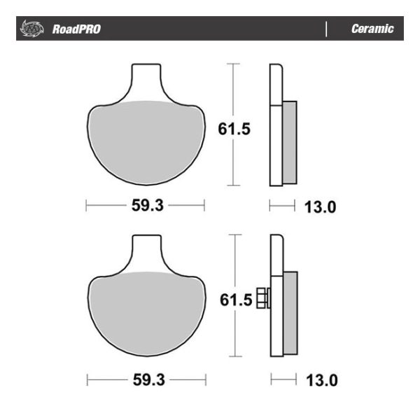 Moto-Master RoadPro Front Ceramic Brake Pads