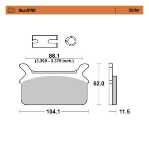 Moto-Master RoadPro Rear Sintered Brake Pads