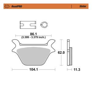 Moto-Master RoadPro Rear Sintered Brake Pads