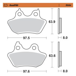 Moto-Master RoadPro Rear Sintered Brake Pads