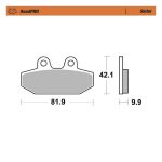 Moto-Master RoadPro Rear Sintered Brake Pads