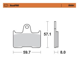 Moto-Master RoadPro Rear Sintered Brake Pads