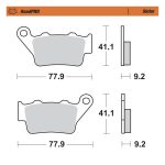 Moto-Master RoadPro Rear Sintered Brake Pads