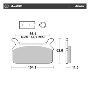 Moto-Master RoadPro Rear Ceramic Brake Pads