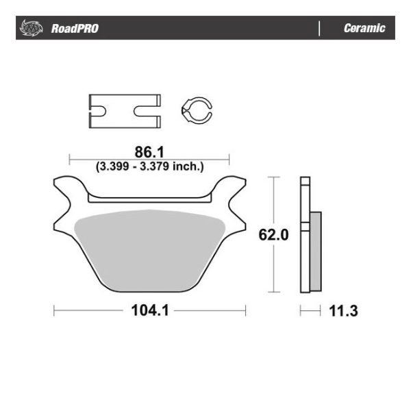 Moto-Master RoadPro Rear Ceramic Brake Pads