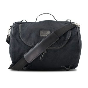 Longride Roll Bag Waxed Cotton Narrow Black