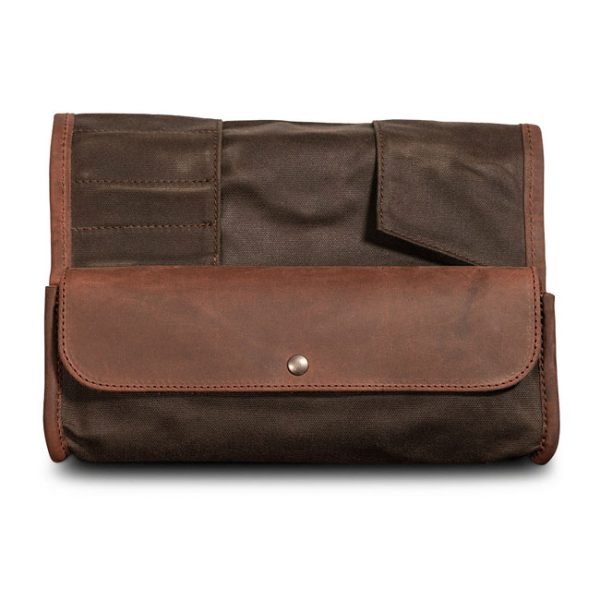 Longride Tool Roll Bag Waxed Cotton Khaki