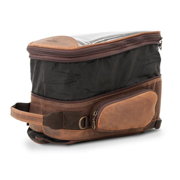 Longride Heritage Waxed Canvas Tank Bag Brown