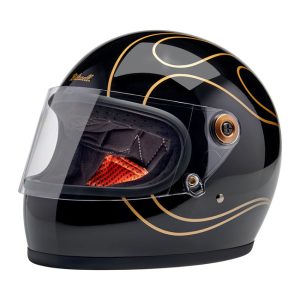 Biltwell Gringo S Helmet Gloss Black Flames