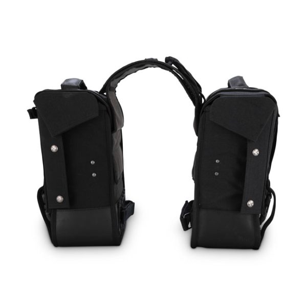 Burly Voyager Throwover Black Saddlebags