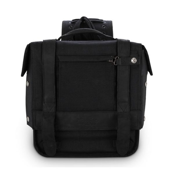 Burly Voyager Throwover Black Saddlebags