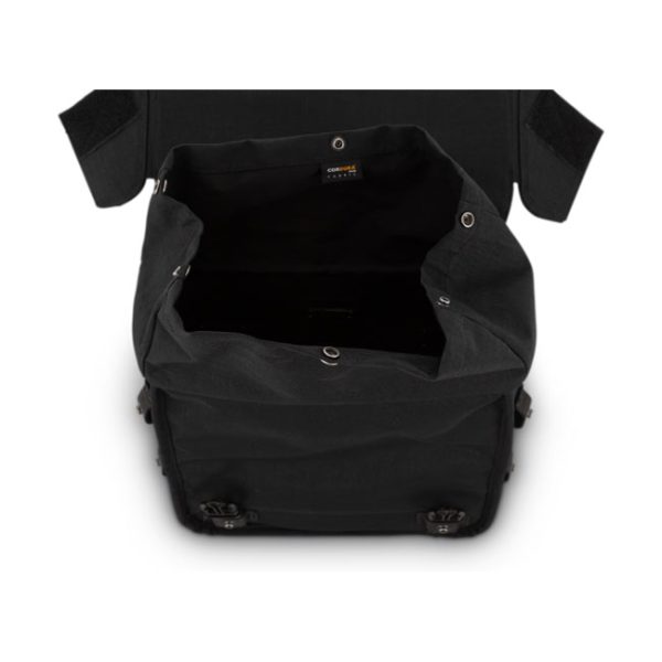 Burly Voyager Throwover Black Saddlebags