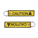 Caution Yellow Key Tag