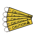 Caution Yellow Key Tag