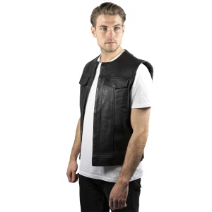 John Doe MC Outlaw Leather Vest Black