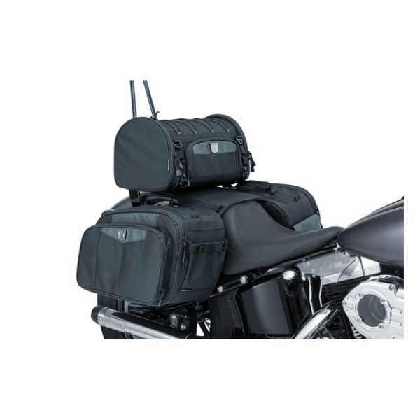 Kuryakyn Momentum Outrider Throw-Over Saddlebags Black