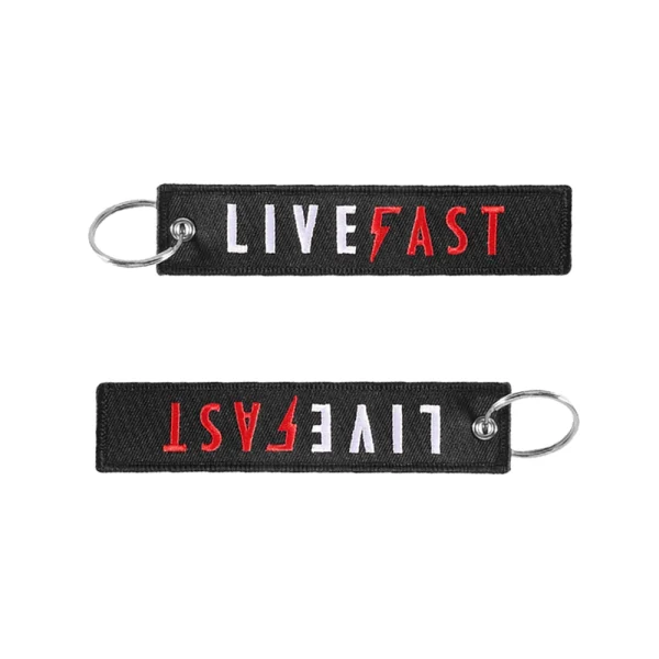 Live Fast Key Tag