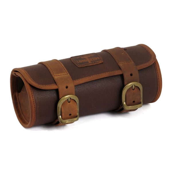 Longride Classic Tool Roll Bag Waxed Cotton Marron Brown