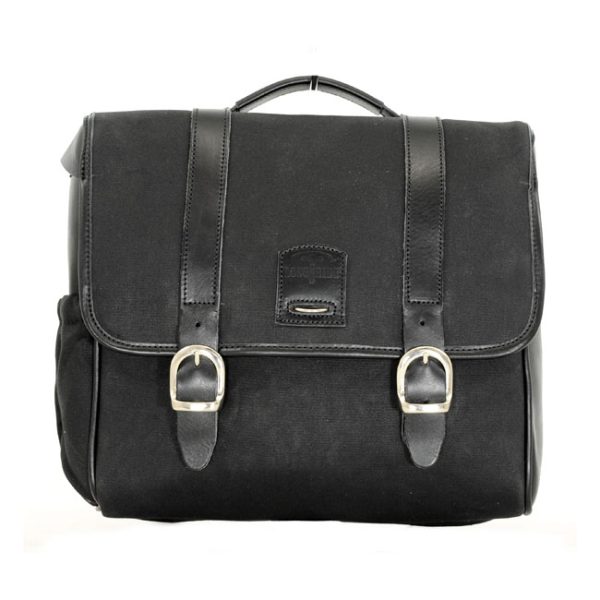 Longride Classic Waxed Cotton Saddlebag Black