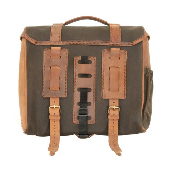 Longride Classic Waxed Cotton Saddlebag Khaki