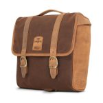 Longride Classic Waxed Cotton Saddlebag Marron Brown