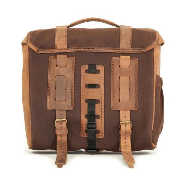 Longride Classic Waxed Cotton Saddlebag Marron Brown