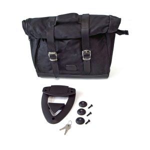 Longride Click-on Old Chopper Saddlebag Waxed Cotton Black