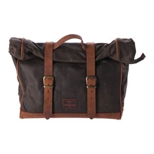 Longride Click-On Old Chopper Saddlebag Waxed Cotton Khaki