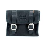 Longride Mini Waxed Cotton Saddlebag Black