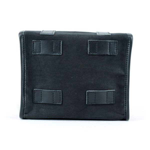 Longride Mini Waxed Cotton Saddlebag Black