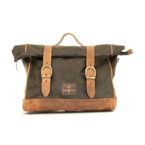 Longride Old Chopper Waxed Cotton Saddlebag Khaki