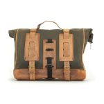 Longride Old Chopper Waxed Cotton Saddlebag Khaki