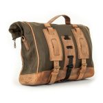 Longride Old Chopper Waxed Cotton Saddlebag Khaki