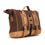 Longride Old Chopper Waxed Cotton Saddlebag Marron Brown Universal