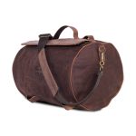 Longride Roll Bag Waxed Cotton Narrow Brown Wax