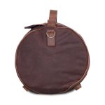 Longride Roll Bag Waxed Cotton Narrow Brown Wax