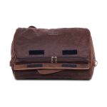 Longride Roll Bag Waxed Cotton Narrow Brown Wax