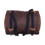 Longride Roll Bag Waxed Cotton Narrow Brown Wax