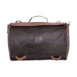 Longride Roll Bag Waxed Cotton Narrow Khaki Wax