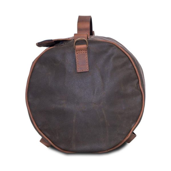 Longride Roll Bag Waxed Cotton Narrow Khaki Wax