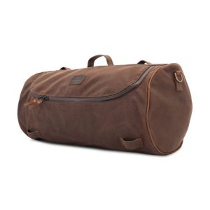 Longride Roll Bag Waxed Cotton Wide Brown Wax