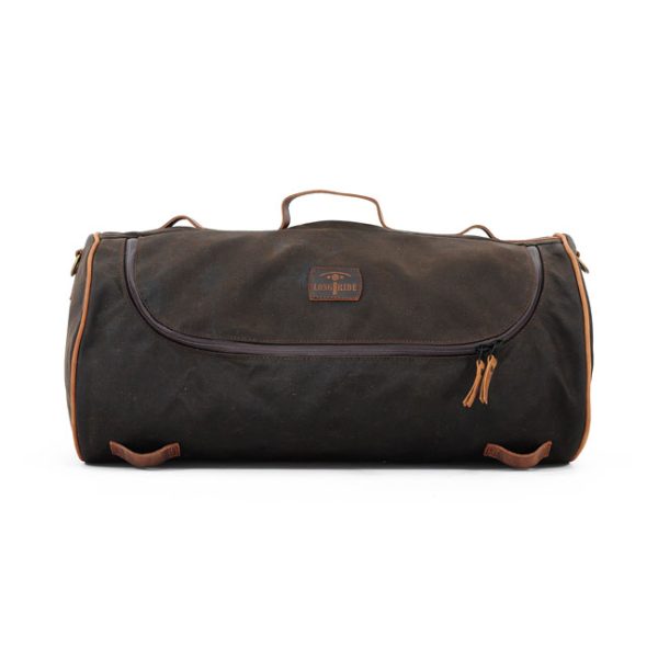 Longride Roll Bag Waxed Cotton Wide Khaki Wax