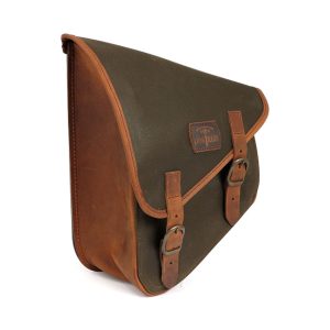 Longride Swingarm Bag Khaki Waxed Cotton