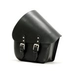 Longride Swingarm Bag Smooth Black Leather 7L