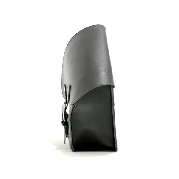 Longride Swingarm Bag Smooth Black Leather 7L