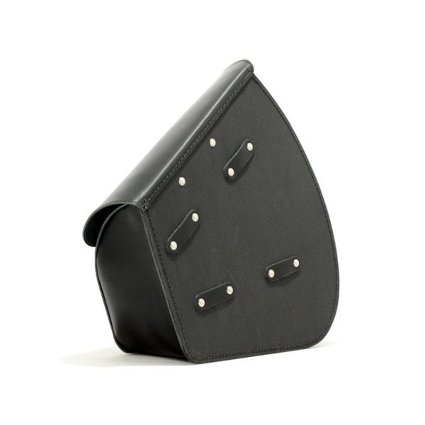 Longride Swingarm Bag Smooth Black Leather 7L