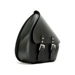 Longride Swingarm Bag Smooth Black Leather 7L