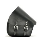Longride Swingarm Bag Smooth Black Leather 7L